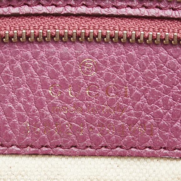 GUCCI Purple Leather Shoulder Bag - Picture 11 of 12